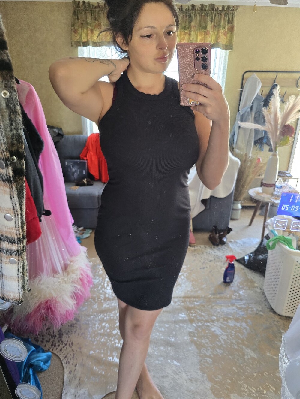 No Boundaries Black Ribbed Sleeveless Mini Dress